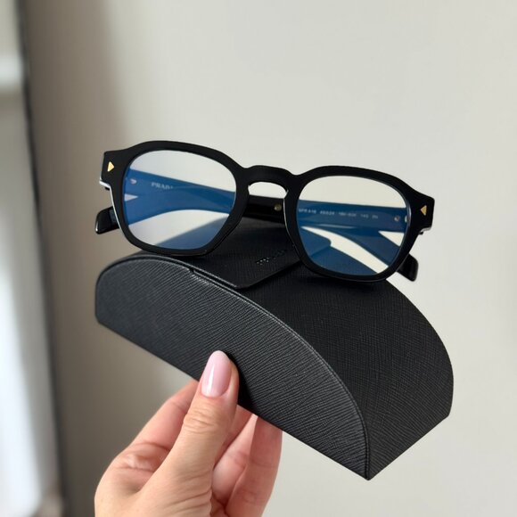 Prada Men Eyeglasses Black Square PRA16S 16K60K NEW AUTHENTIC - Picture 4 of 15